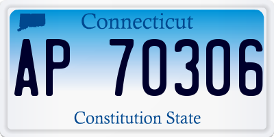 CT license plate AP70306