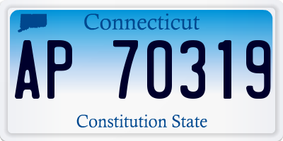 CT license plate AP70319