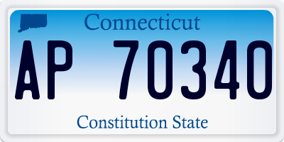 CT license plate AP70340
