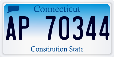 CT license plate AP70344