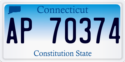 CT license plate AP70374