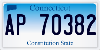 CT license plate AP70382