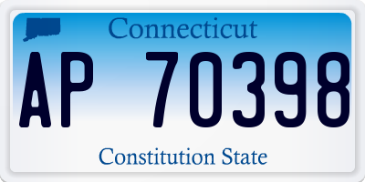 CT license plate AP70398
