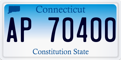 CT license plate AP70400