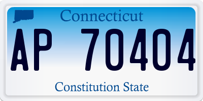 CT license plate AP70404