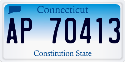 CT license plate AP70413