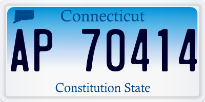 CT license plate AP70414