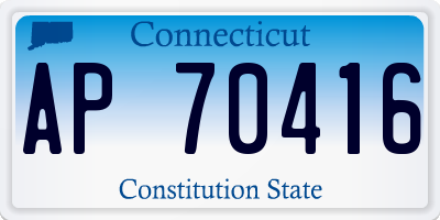 CT license plate AP70416