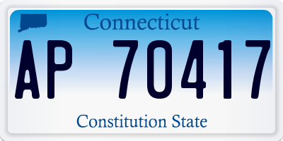 CT license plate AP70417