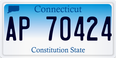 CT license plate AP70424