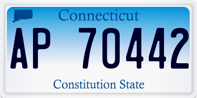 CT license plate AP70442