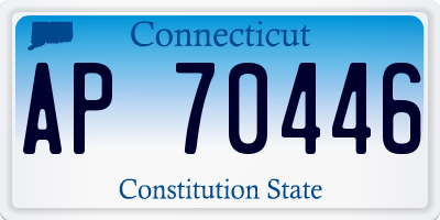 CT license plate AP70446