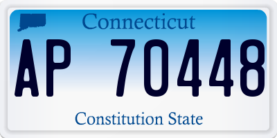 CT license plate AP70448