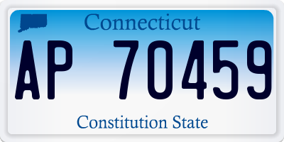 CT license plate AP70459