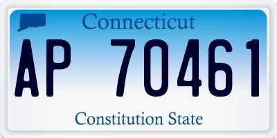 CT license plate AP70461