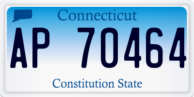 CT license plate AP70464