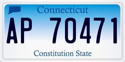 CT license plate AP70471