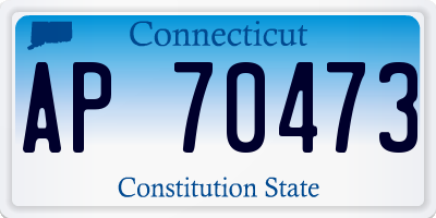 CT license plate AP70473