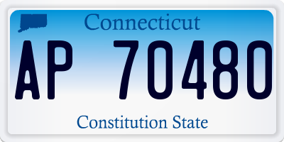 CT license plate AP70480
