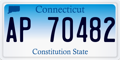 CT license plate AP70482