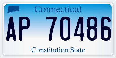 CT license plate AP70486