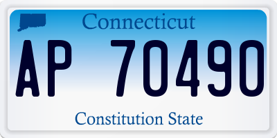CT license plate AP70490