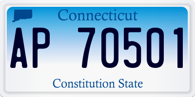 CT license plate AP70501