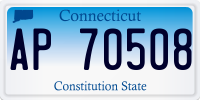 CT license plate AP70508