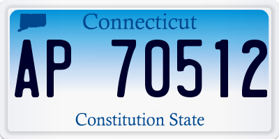 CT license plate AP70512
