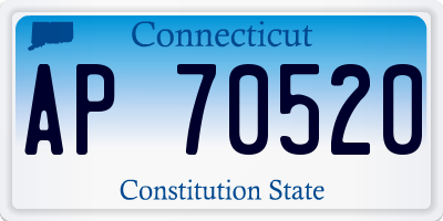 CT license plate AP70520