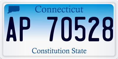 CT license plate AP70528