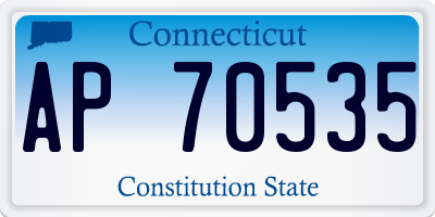 CT license plate AP70535