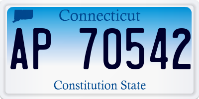 CT license plate AP70542
