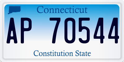 CT license plate AP70544