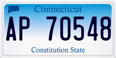 CT license plate AP70548