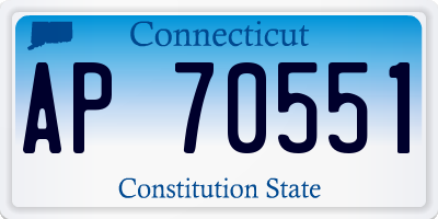 CT license plate AP70551