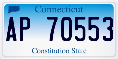 CT license plate AP70553