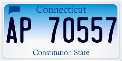CT license plate AP70557