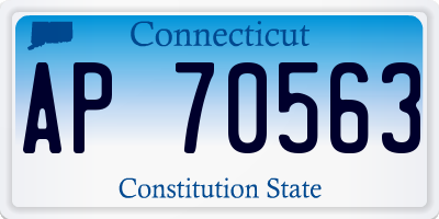 CT license plate AP70563