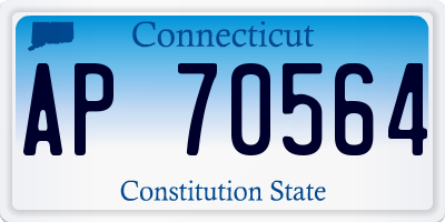 CT license plate AP70564