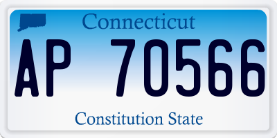 CT license plate AP70566