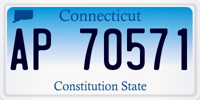 CT license plate AP70571
