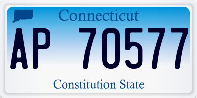 CT license plate AP70577