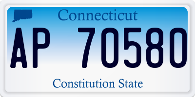 CT license plate AP70580