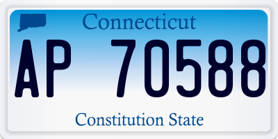 CT license plate AP70588