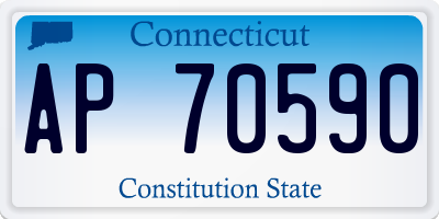 CT license plate AP70590