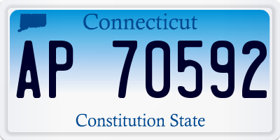 CT license plate AP70592