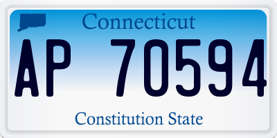 CT license plate AP70594