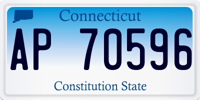 CT license plate AP70596