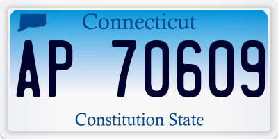 CT license plate AP70609